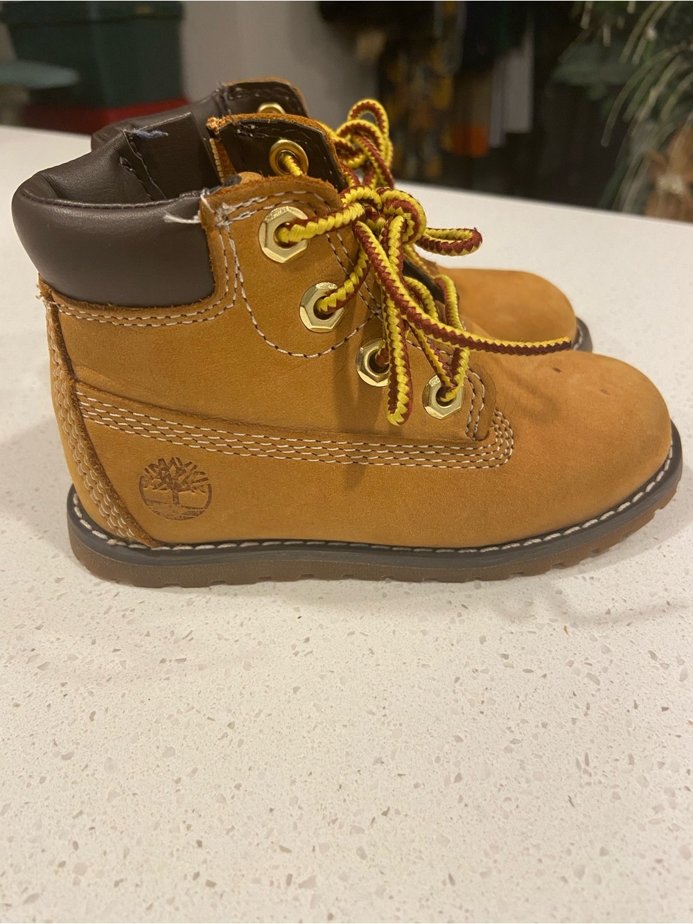 Timberland Kids Wheat/Tan Lace-Up Nubuck Boots